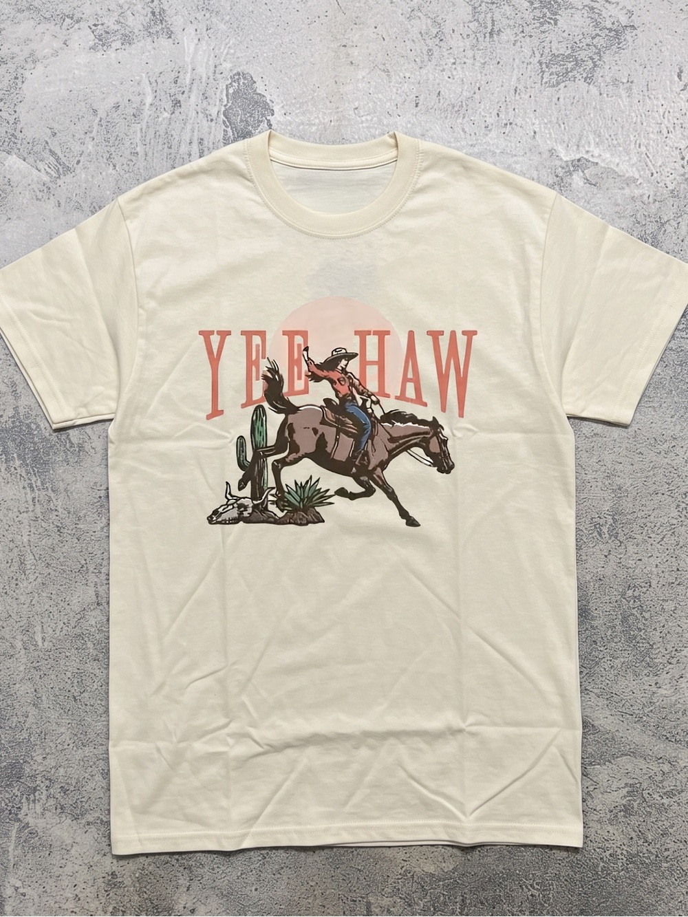 Yeehaw Cowgirl Oversized Shirt for Women, Western Graphic Tee